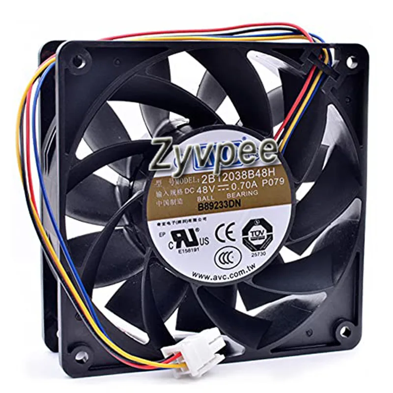 Zyvpee Zyvpee 12038 DC48V 0.7A 2B12038B48H P079 4 Pin case fan — product photo