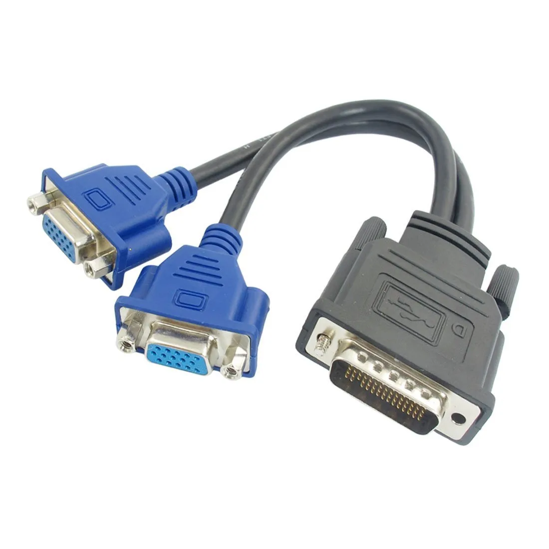 TeKit TeKit DMS-59 Male to 2 VGA Female Y Splitter Cable .5 ft — product photo