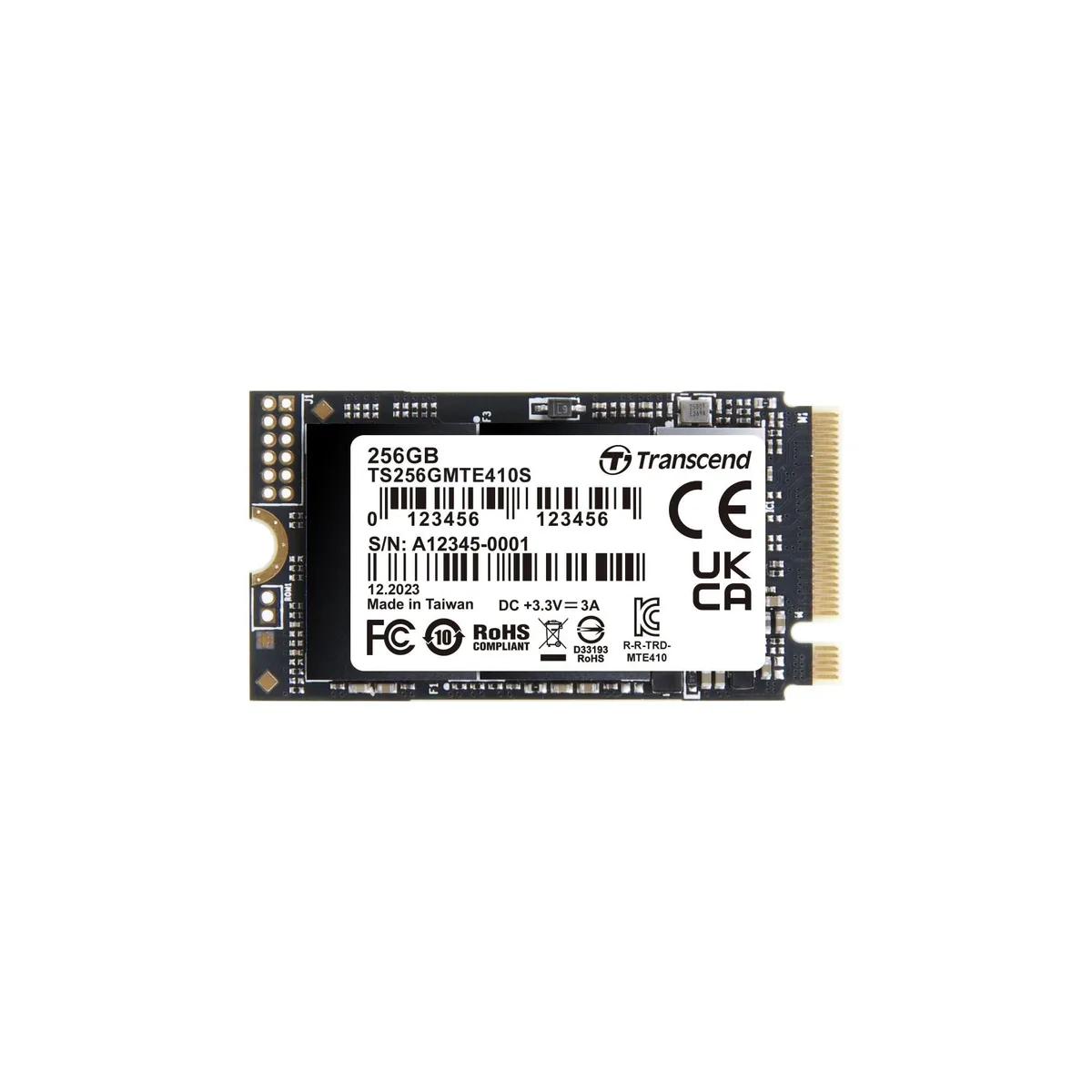 Transcend Transcend MTE410S 256GB 2242 42mm NVMe 2 in 1 accessory — product photo