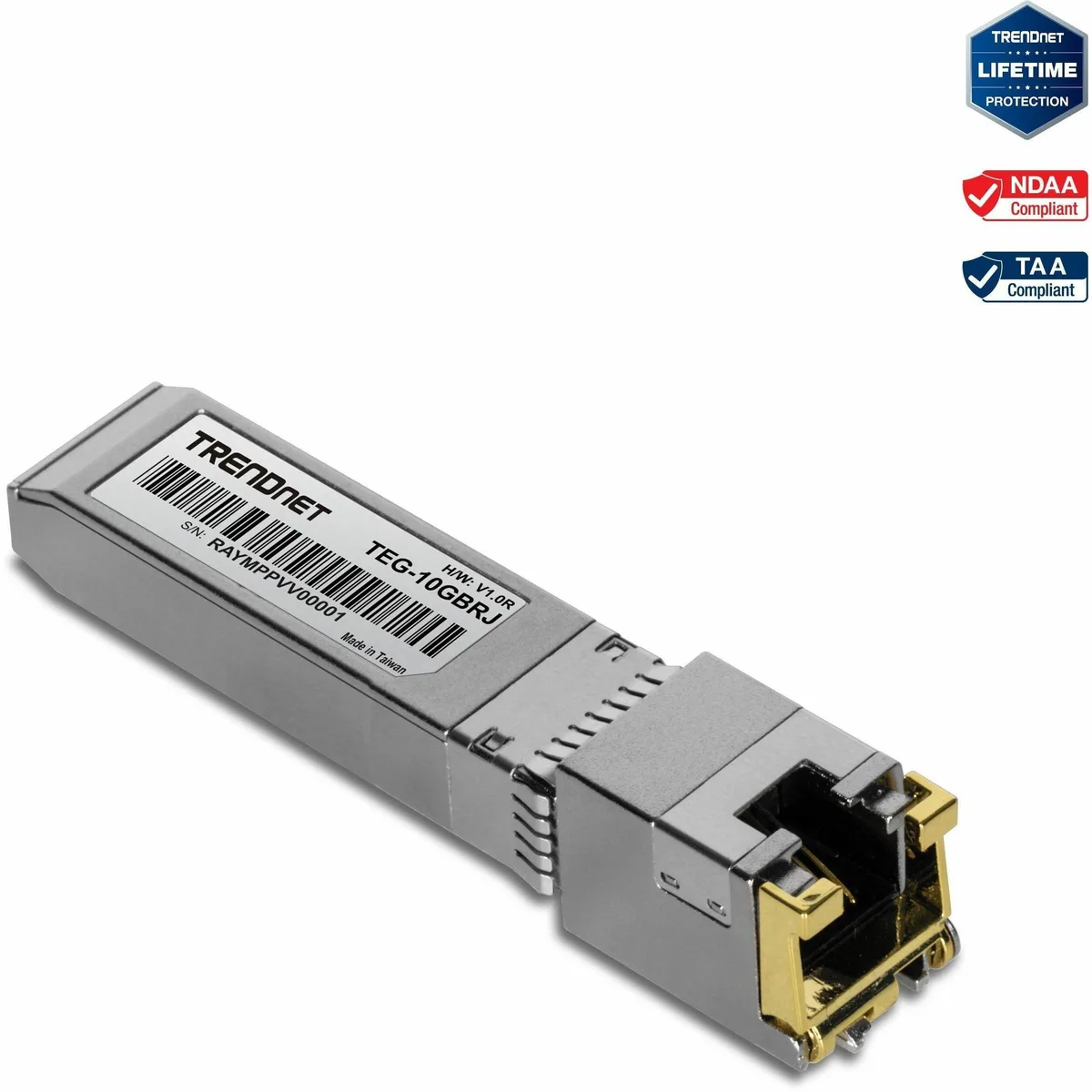 TRENDnet TRENDnet TEG-10GBRJ 10G RJ-45 Copper SFP+ Transceiver — product photo