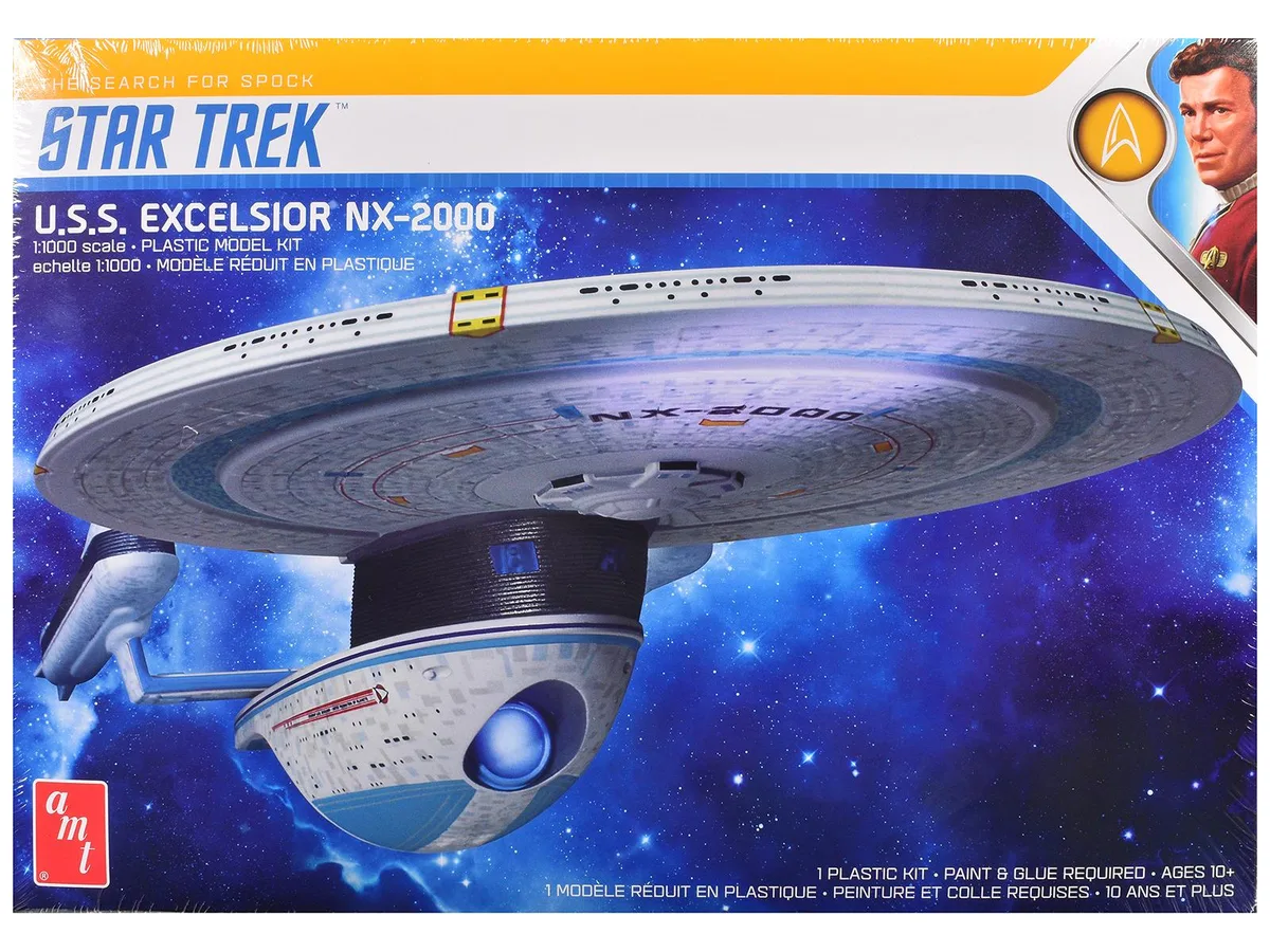 AMT AMT U.S.S. Excelsior NX-2000 1/1000 Scale Model Kit — product photo