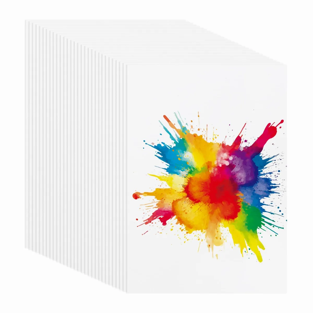  PATIKIL 40 Sheets Cotton Watercolor Paper 140lb/300 GSM Hot Press 7.68x5.31 Inch — product photo