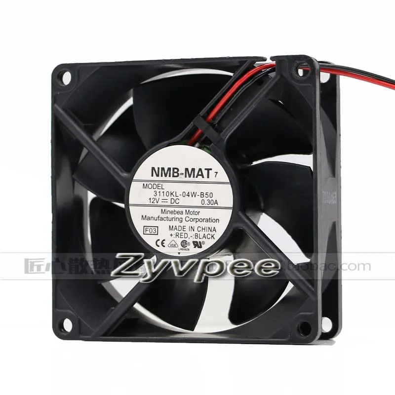 Zyvpee Zyvpee 3110KL-04W-B50 80mm 12V 0.3A 2 Pin Ball Bearing Case Fan — product photo