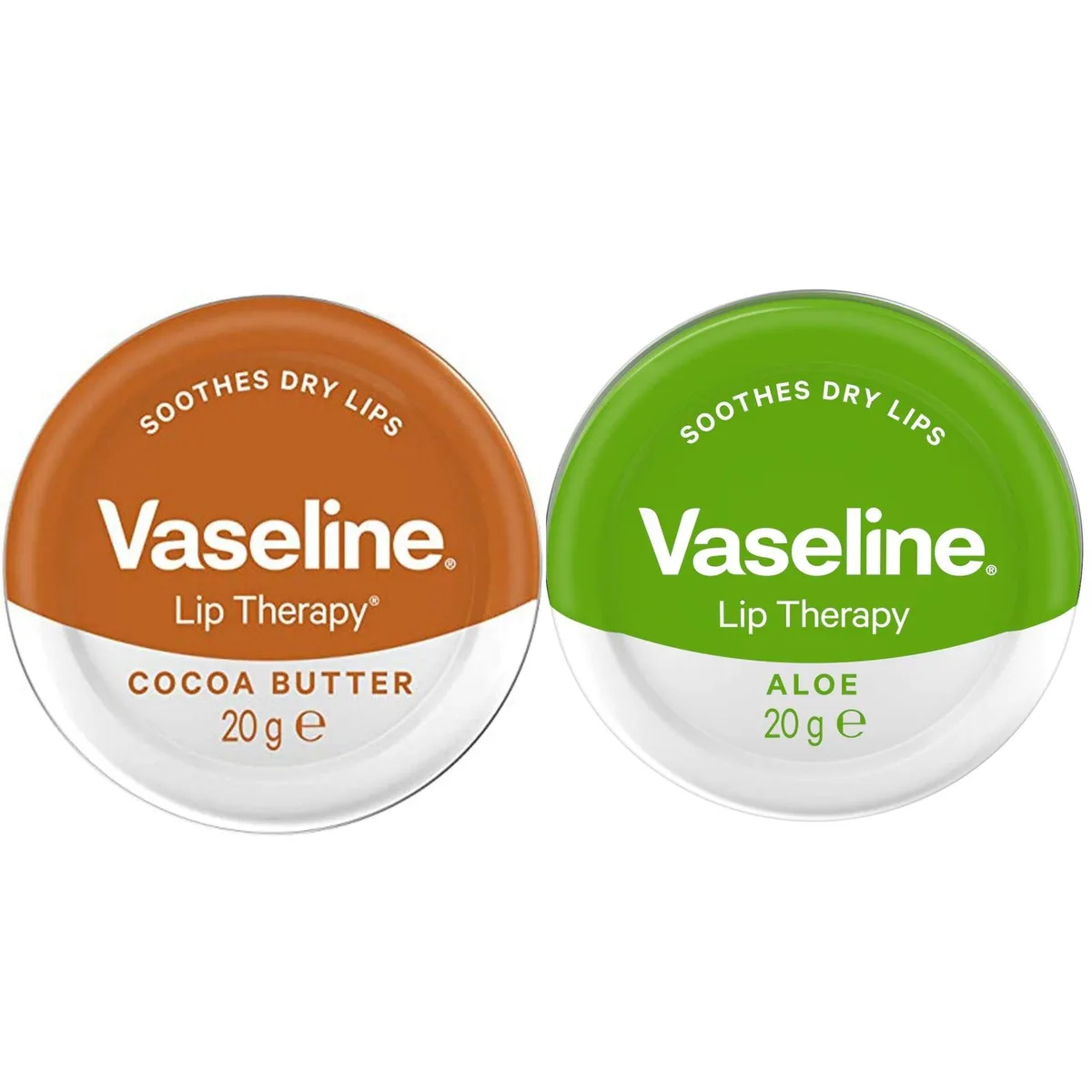 Vaseline Vaseline SP-53543010238782 Cocoa Butter &amp; Aloe Vera Lip Balm Duo 20g skin care — product photo