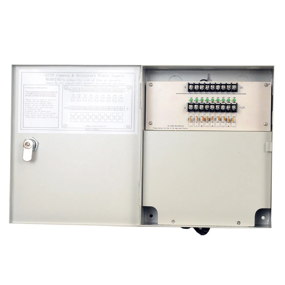 VideoSecu VideoSecu PWD91P 9-channel 12 V CCTV power supply box — product photo