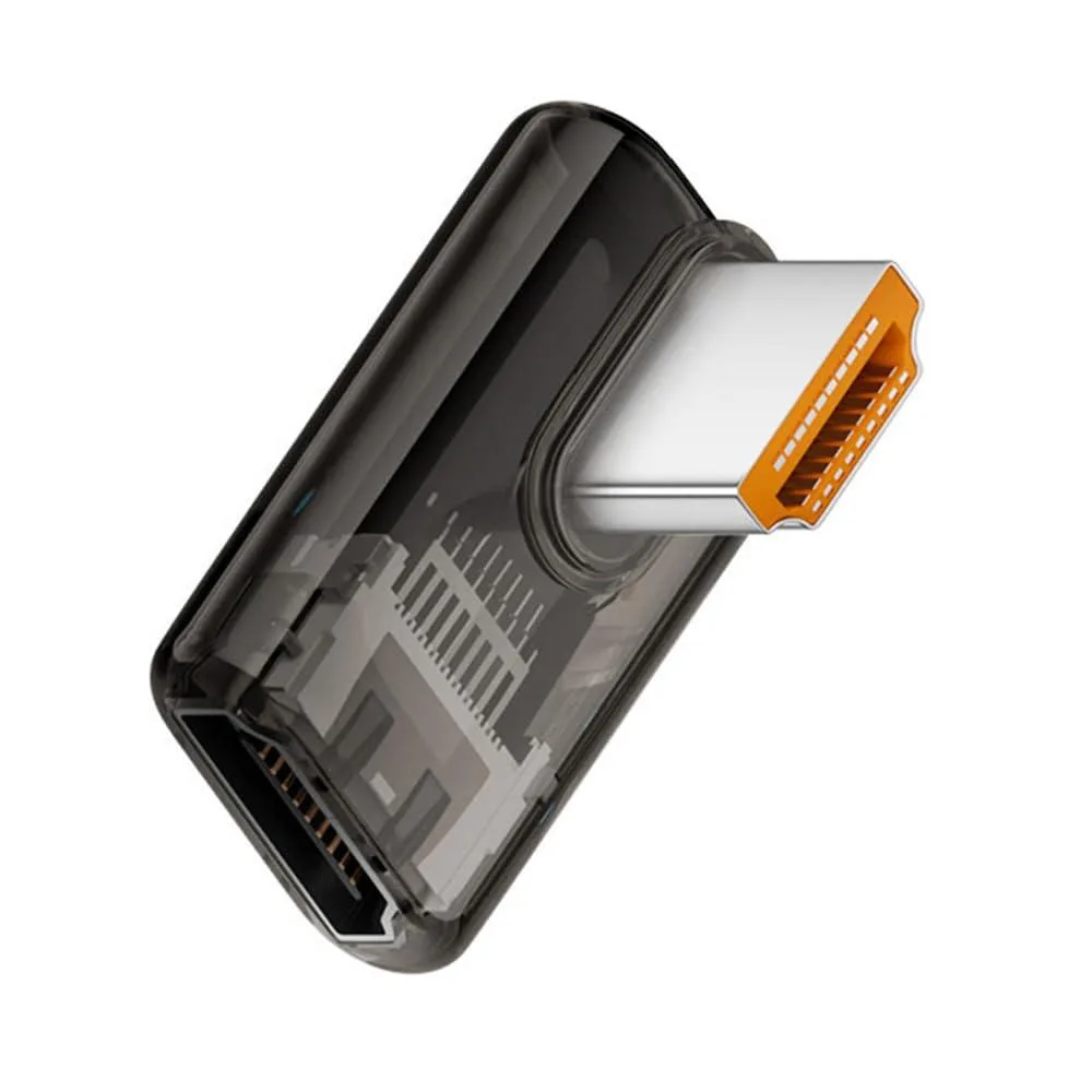 LORDWORLD LORDWORLD 90 Degree HDMI 2.1 Male to Female Adapter 8K 60Hz Transparent Black — product photo