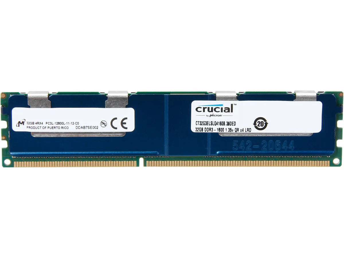 Crucial Crucial CT32G3ELSLQ4160B 32GB DDR3 1600L ECC Load Reduced server RAM — product photo