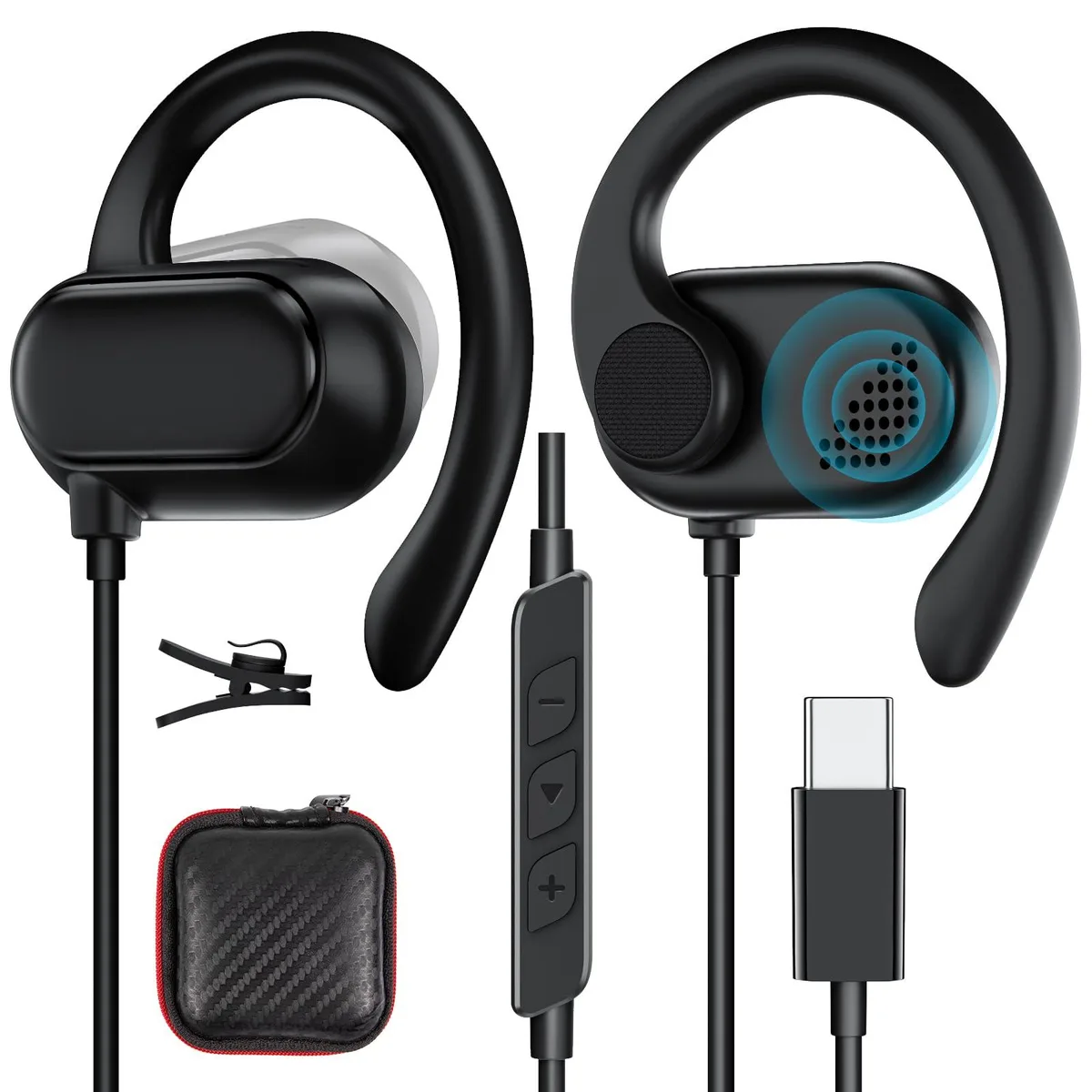 AHFYCIH AHFYCIH000044 Open Ear USB-C Headphones with Over-Ear Hooks — product photo