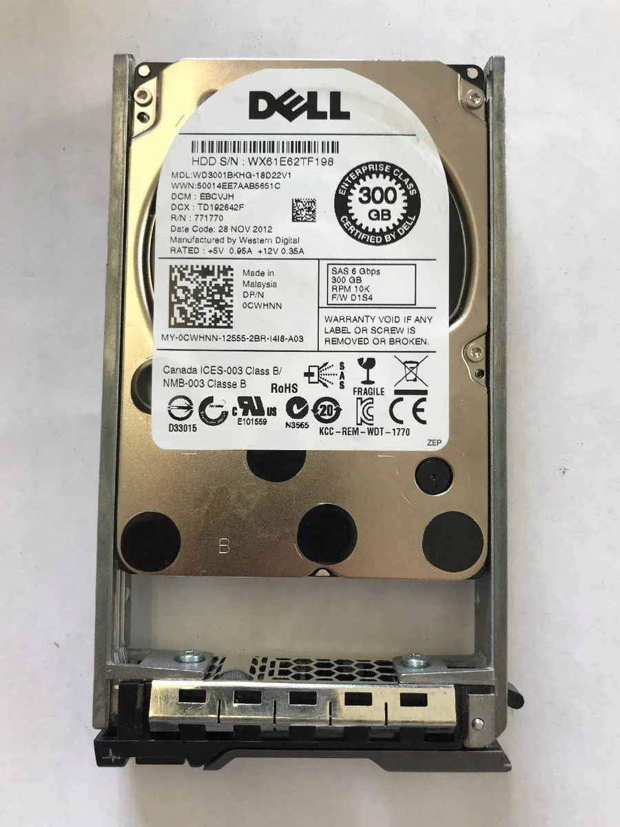 DELL DELL 0CWHNN 300GB 10000RPM SAS 2.5" internal hard drive — product photo