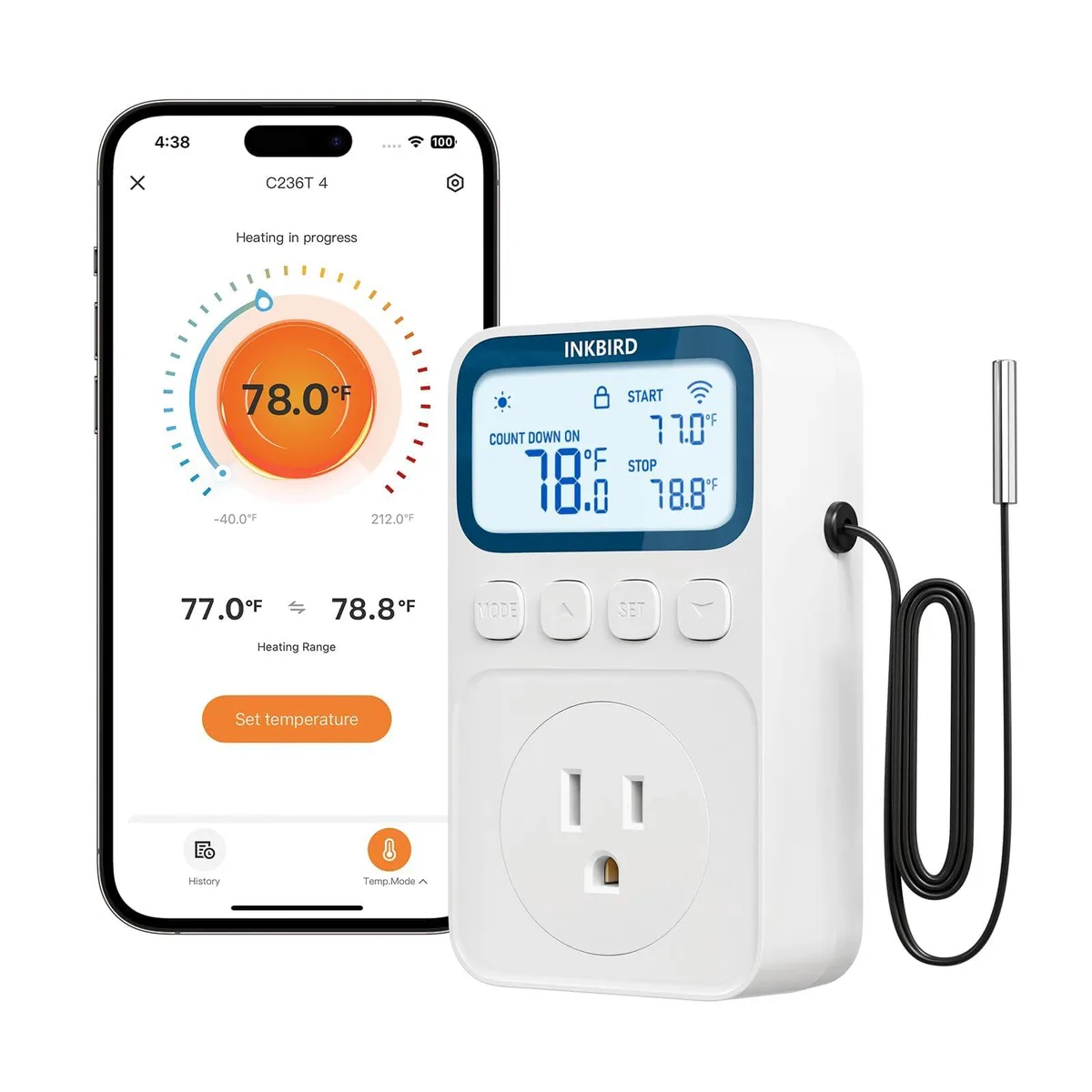  Inkbird C236T-WIFI smart thermostat 1800W 15A Wi-Fi — product photo