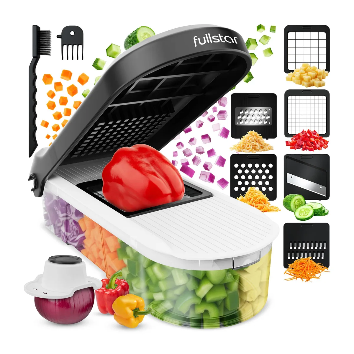 Fullstar Compact 6-in-1 White Food Processor — product photo