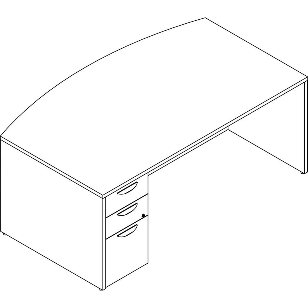 Lorell Lorell PD4272LSPBGE Prominence 2.0 Gray Elm Laminate Desk office furniture — product photo