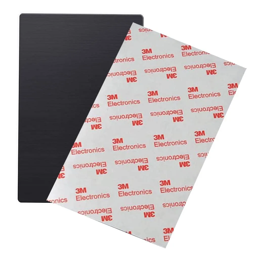 Two black rectangular silicone pads with adhesive backing, each 5.9 by 11.81 inches