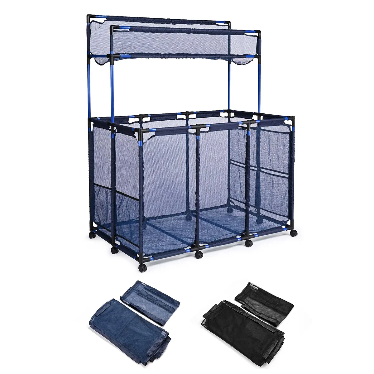 Yescom USA, Inc. Yescom USA, Inc. 06PSBBMC003-2LAY-03 Toy Storage 225 Gallon 10 Wheels 2-Layer — product photo