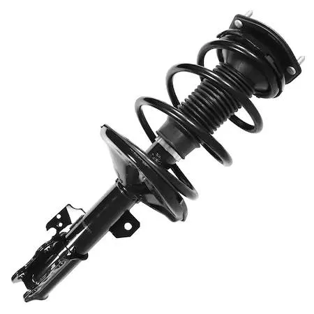 Front left complete strut assembly with coil spring and top mount