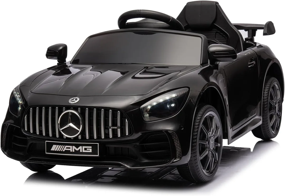 usbroway usbroway 12V Mercedes Benz AMG GTR ride-on car 55 lbs black — product photo