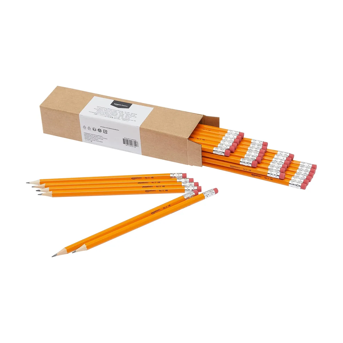 Box of 30 blue Logitech HB pencils, pre-sharpened