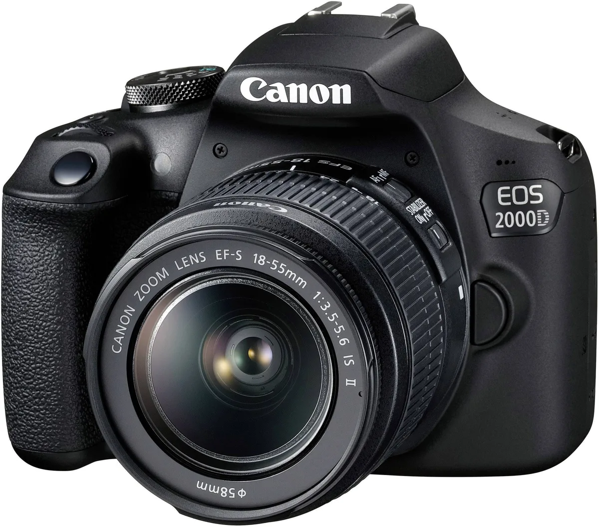 Canon Canon EOS 2000D / Rebel T7 24.1MP DSLR camera with 18-55mm f/3.5-5.6 lens — product photo