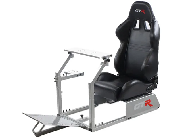GTR Simulator GTR Simulator GTA Cockpit Silver Seat gaming chair — product photo