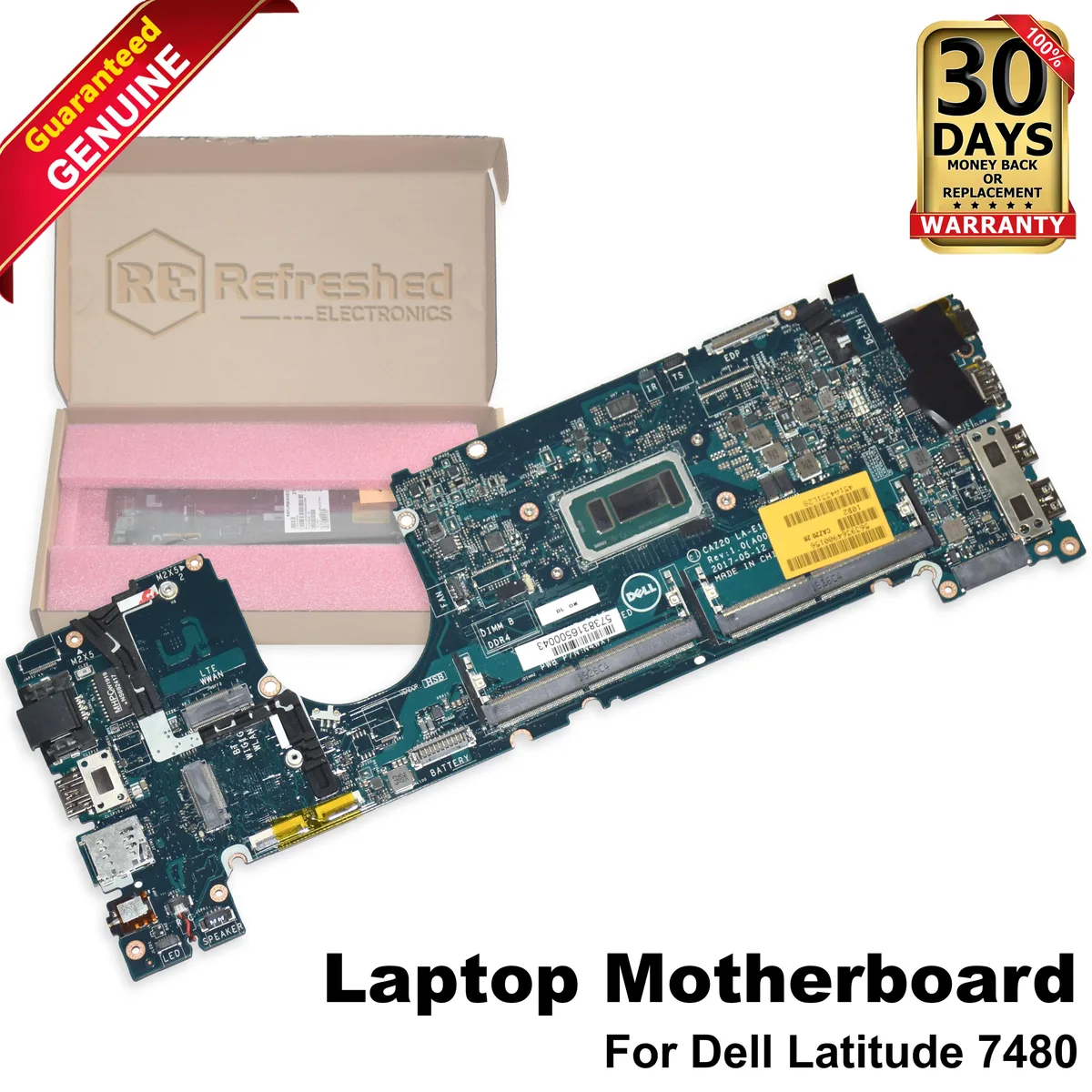 DELL DELL LA-E131P Motherboard for Latitude 7480 i7-6650U 2.2GHz DDR4 — product photo