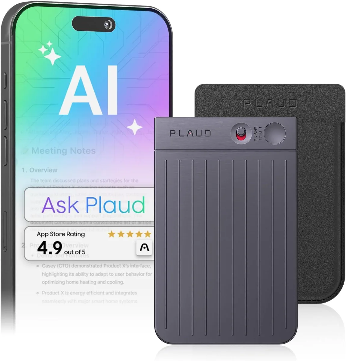 BFKK BFKK Note AI Voice Recorder 64GB Black Office Equipment — product photo