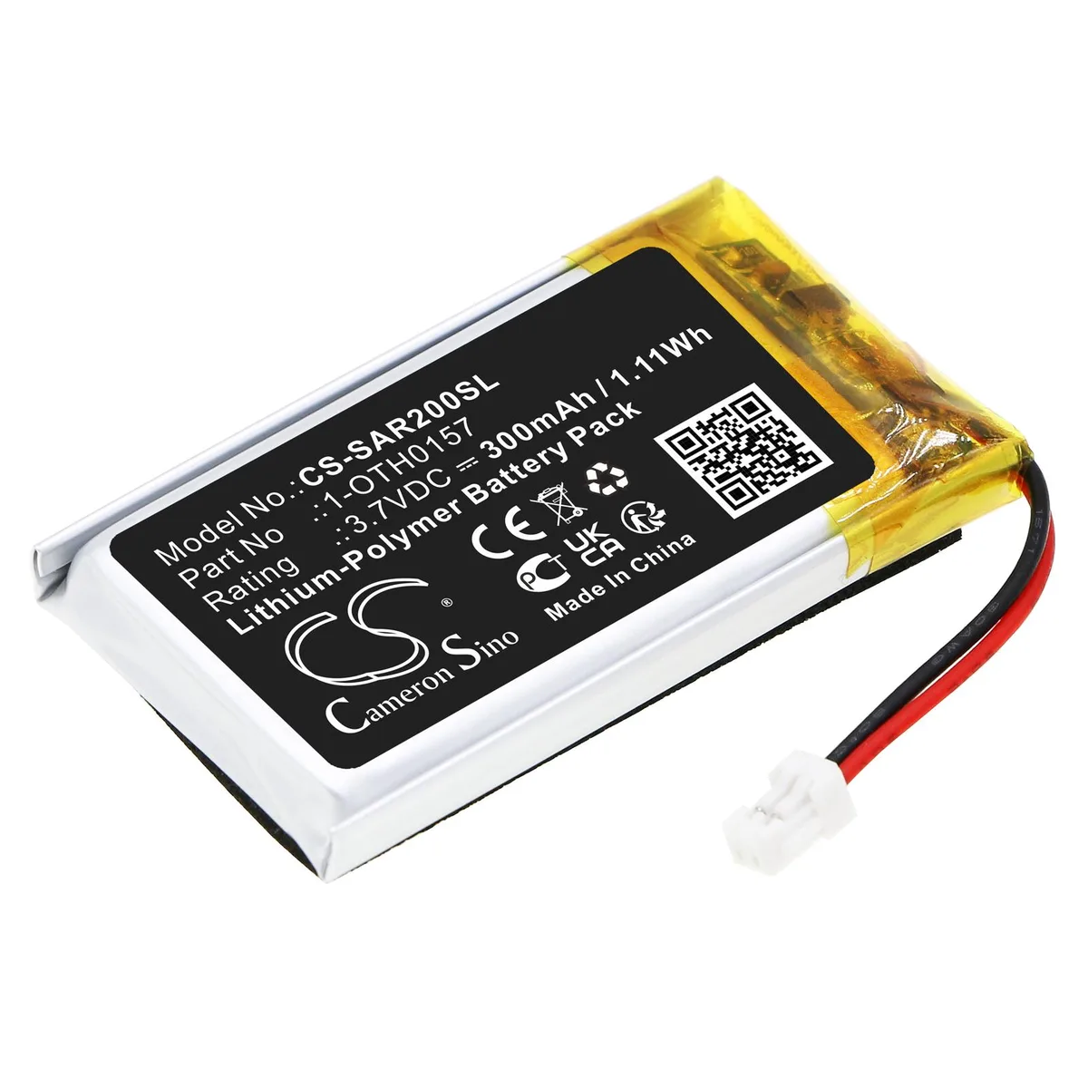 Cameron &amp; Co Cameron &amp; Co Battery DS-CS-SAR200SL for Samson 1-OTH0157 3.7V 300mAh — product photo