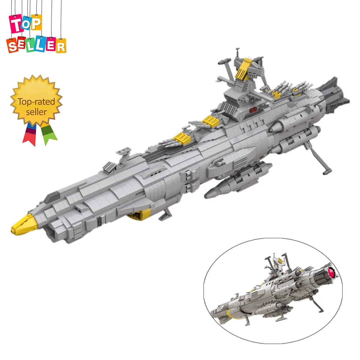 ZITIANYOUBUILD ZITIANYOUBUILD Space Battleship Andromeda 2195 Pieces Building Kit — product photo