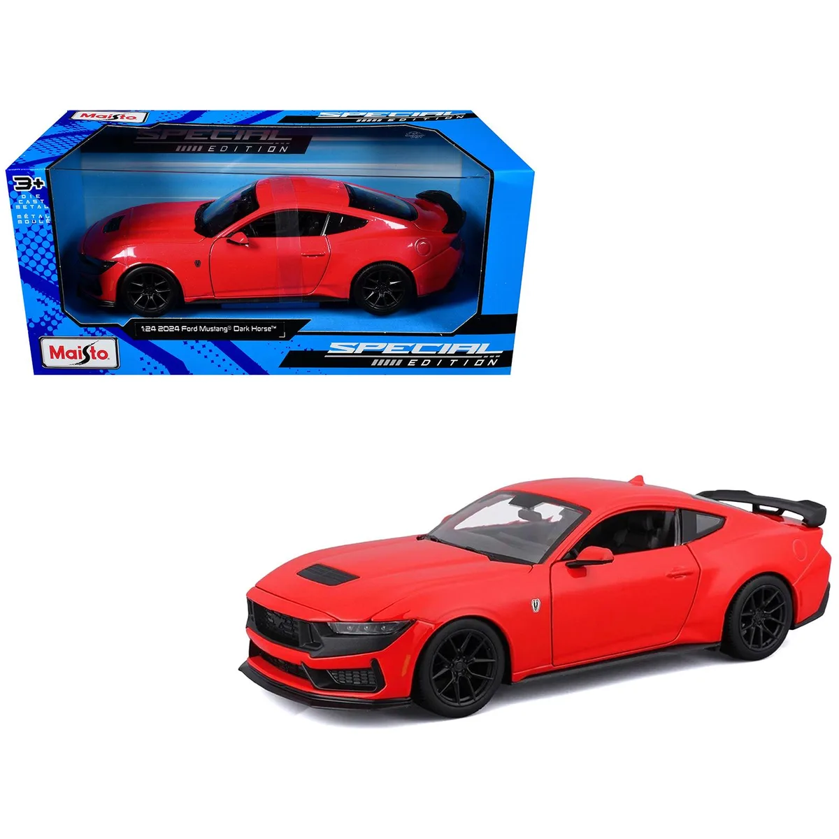 Maisto Maisto 2024 Ford Mustang Dark Horse Red Special Edition 1/24 Diecast Hobby Collectible — product photo