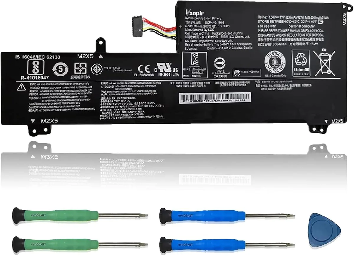 PISKEKAT PISKEKAT L16L6PC1 laptop battery 11.58V 72Wh 6217mAh — product photo