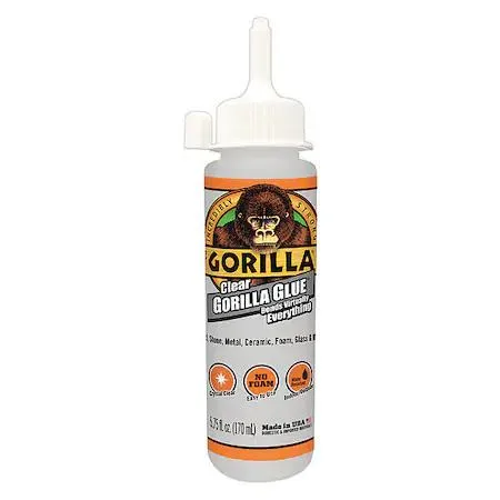 Gorilla Glue 5.75 oz clear bottle with applicator tip