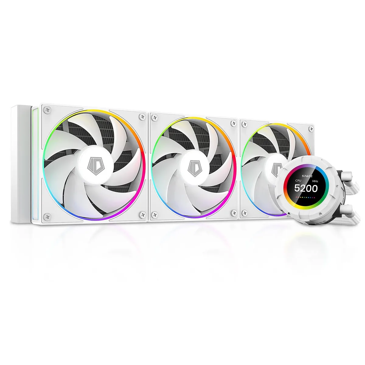NAKAMICHI NAKAMICHI ID-COOLING SL360 White 360mm 2.1" LCD AIO Cooler — product photo