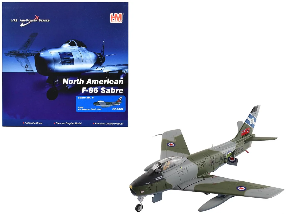 Hobby Master Hobby Master Canadair Sabre Mk.6 1/72 "23622, 430 Squadron" diecast hobby collectible — product photo