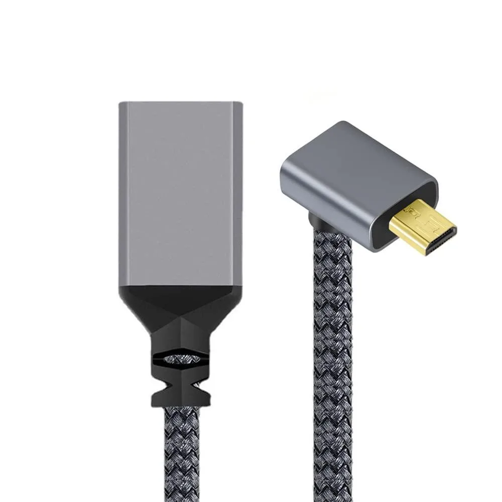 Fervit Fervit 4K Micro HDMI 1.4 90° Up Angled Male to HDMI Female Extension Cable — product photo