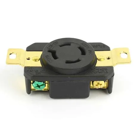 Surface-mount twist-lock receptacle, grey industrial finish