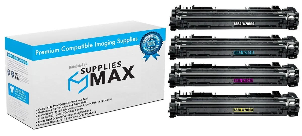 SuppliesMax SuppliesMax HEWW2000AMP Toner Cartridge Combo Pack (BK/C/M/Y) 7000 Pages — product photo