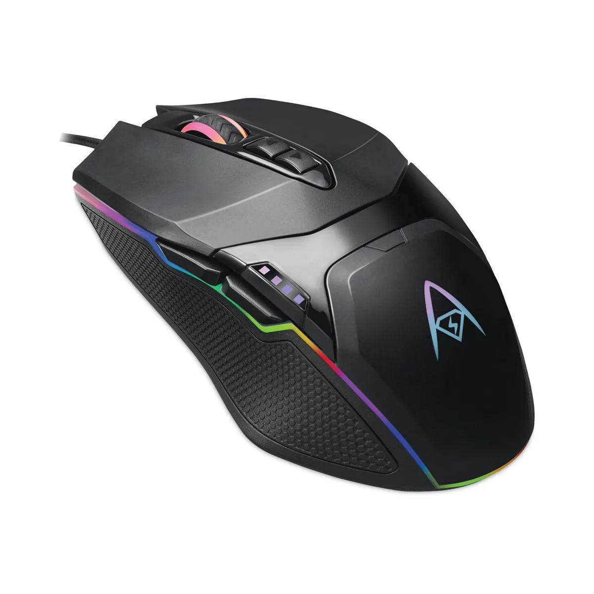 Adesso Adesso IMOUSEX5 gaming mouse, wired USB, 6400 DPI, 6 buttons, RGB, adjustable weight — product photo
