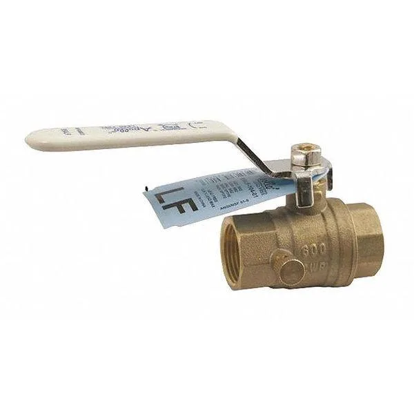 Brass inline ball valve with lever handle, sweat connections
