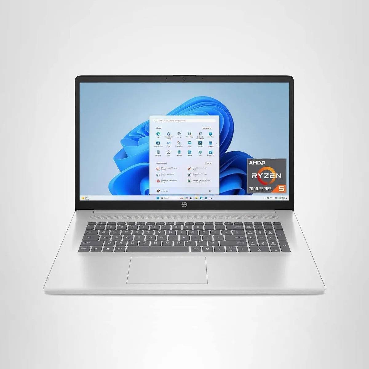 HP HP 17-cp2199nr laptop Ryzen 5 7520U 16 GB 512 GB 17.3 inch Natural Silver — product photo