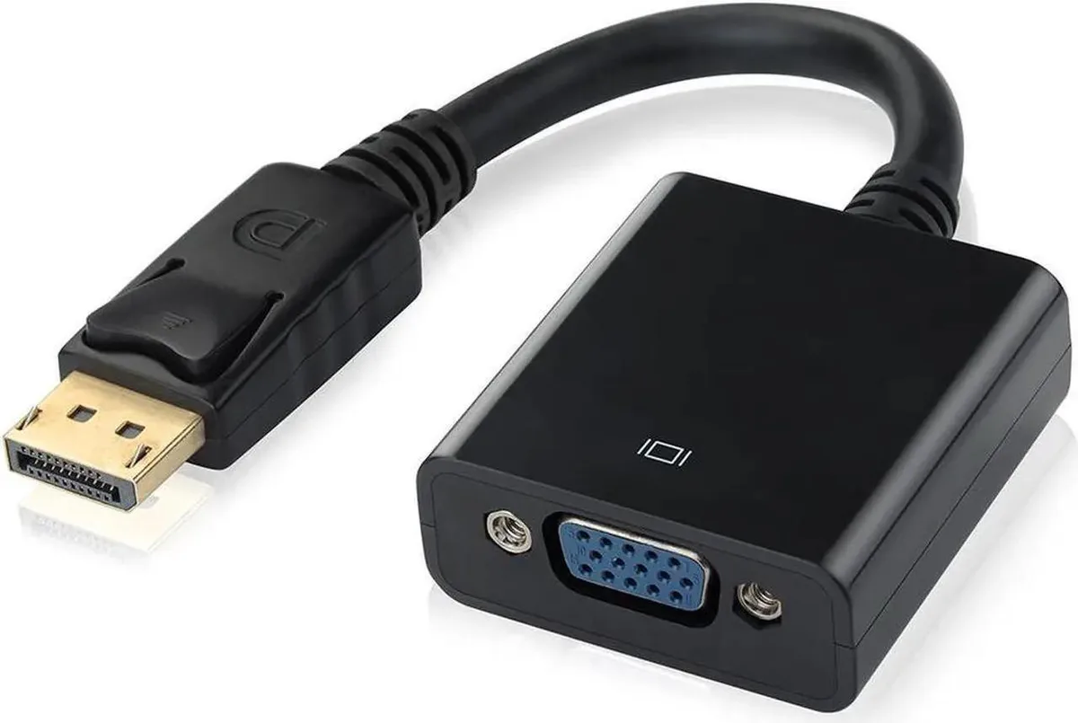 Vszerda Vszerda Black DisplayPort Male 20 Pin to VGA Female 15 Pin Adapter Cable — product photo