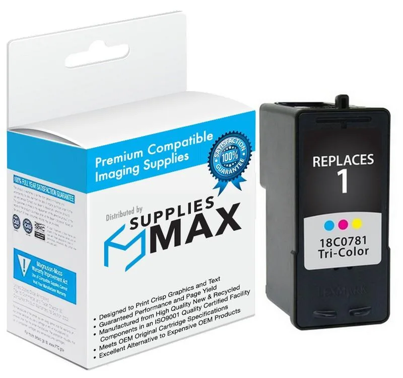 SuppliesMax SuppliesMax 18C0781 Color Inkjet Cartridge 190 Pages — product photo