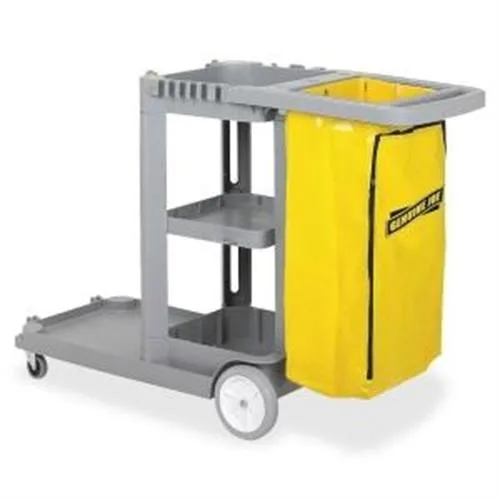 Genuine Joe Genuine Joe 02342 Janitor Cart 20"W 40"L 38"H Lt Gray office furniture — product photo