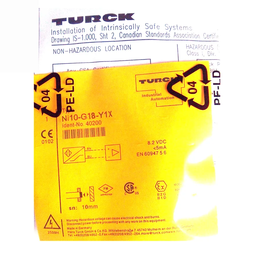 Turck Turck NI10-G18-Y1X 40151 Inductive sensor M18 10mm 8.2V — product photo