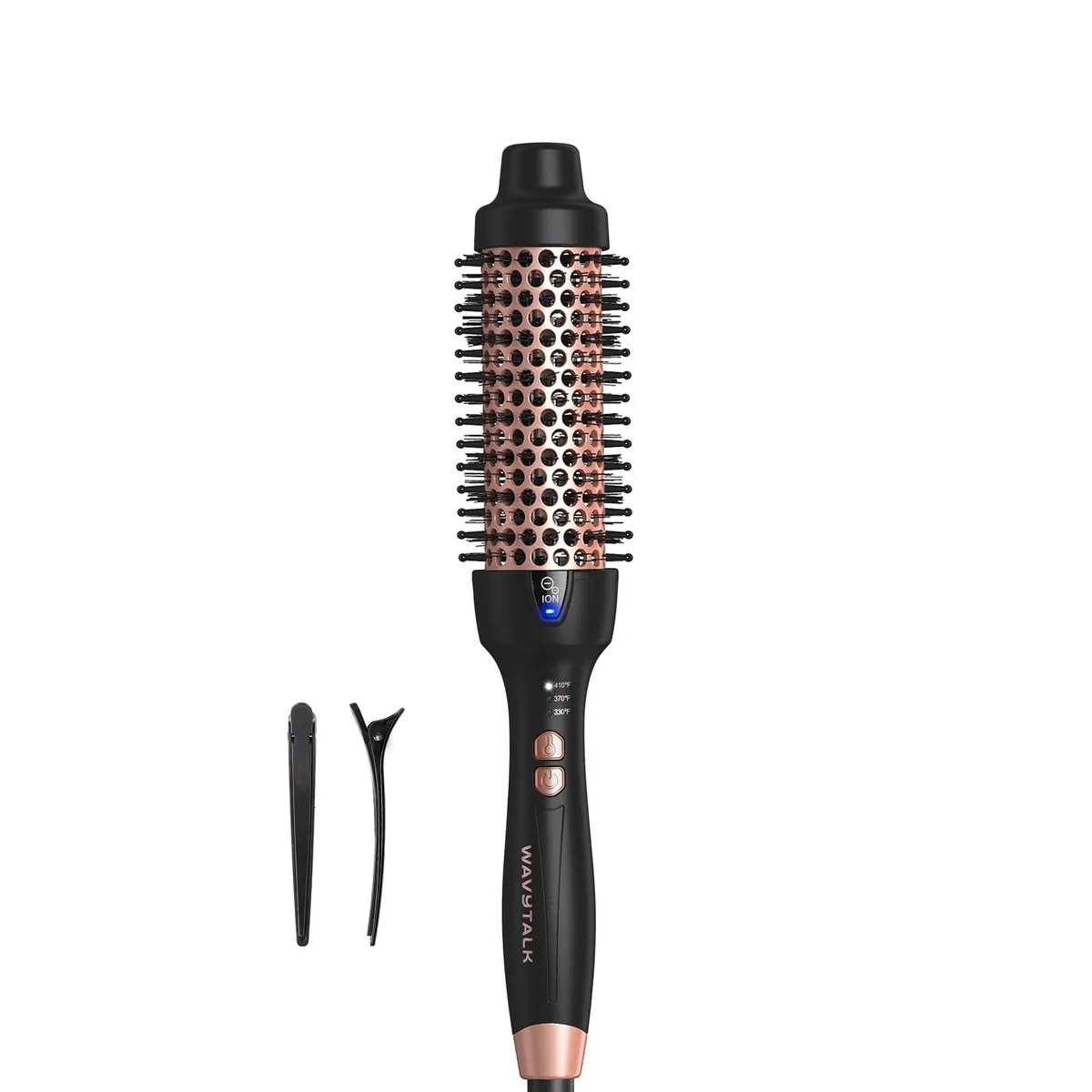 Rose gold 1.5 inch ionic thermal round brush with ceramic barrel