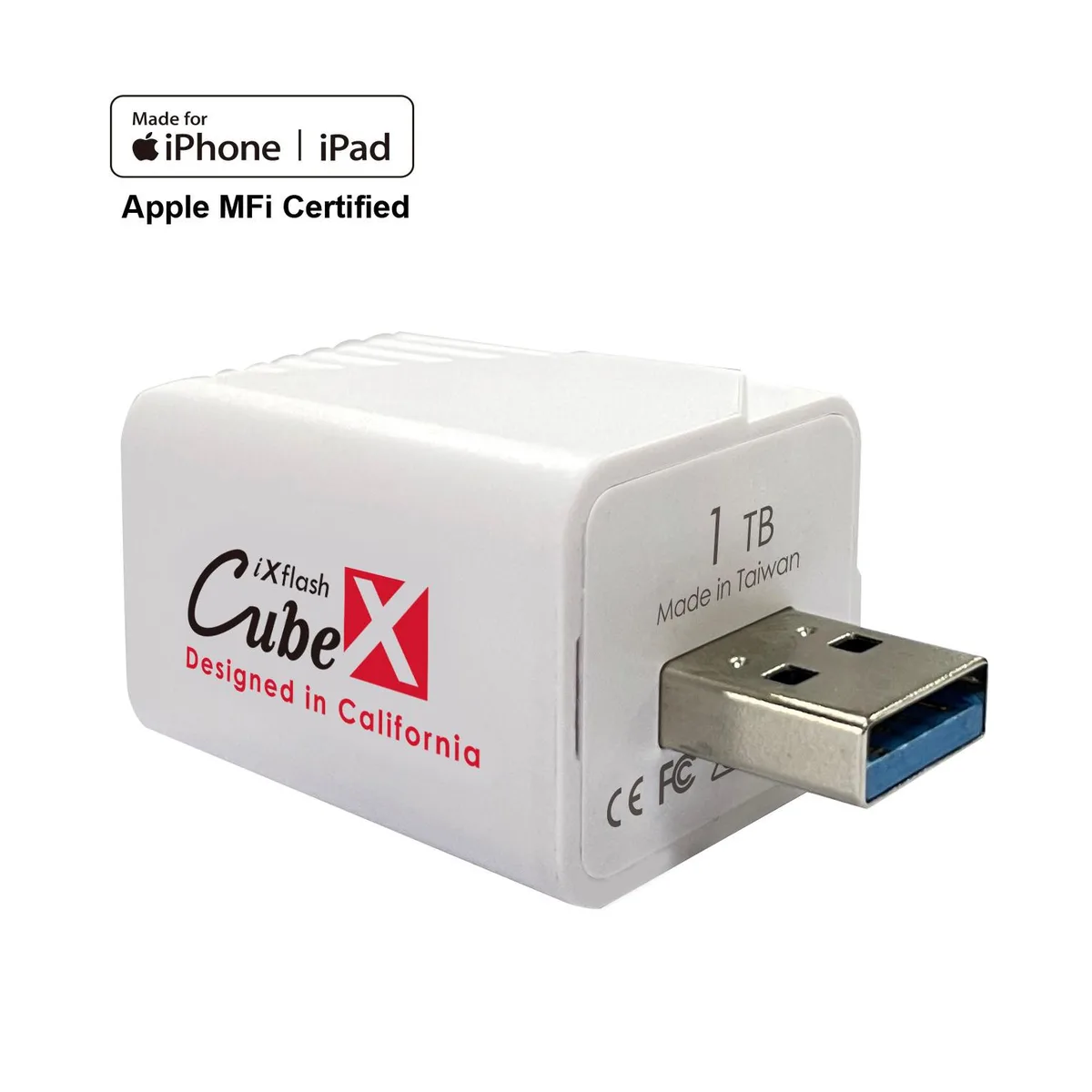PIODATA PIODATA iXflash Cube 1TB USB flash drive White — product photo