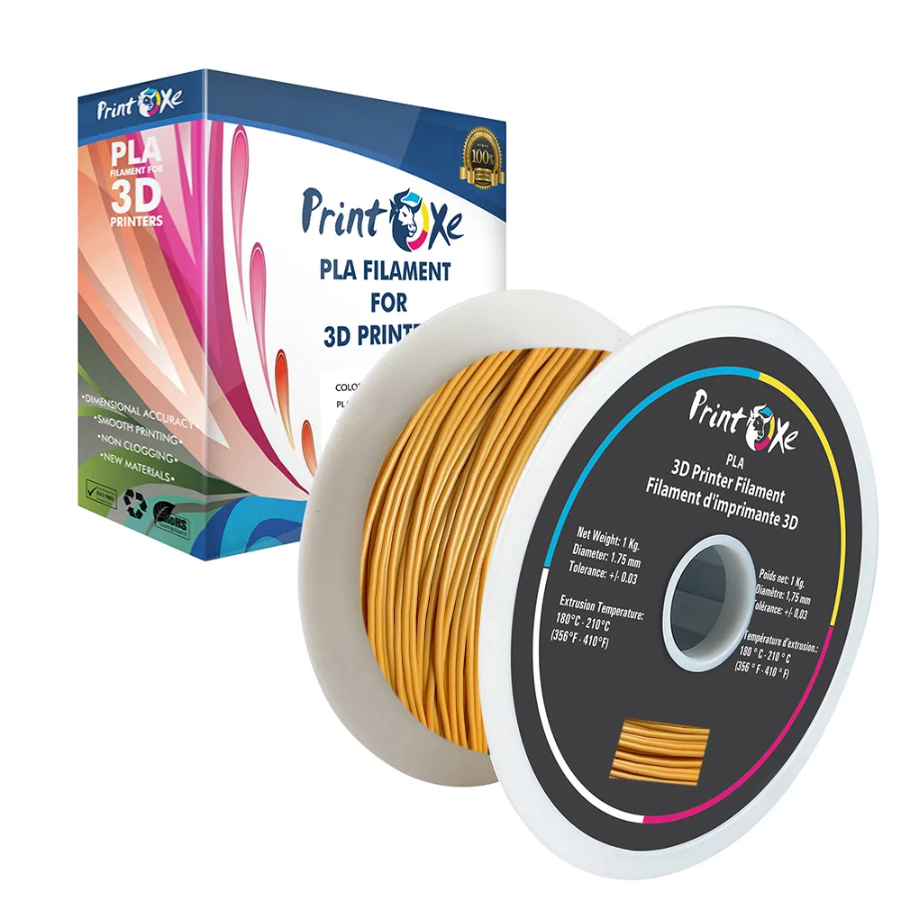 PrintOxe PrintOxe Gold PLA Filament 1.75 mm 1 kg +/- 0.03 mm — product photo