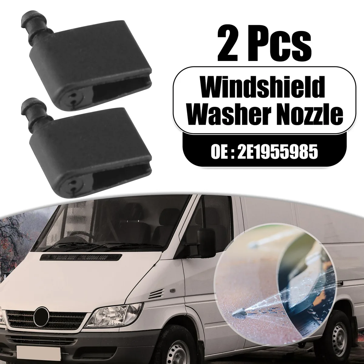 Unique-Bargains Unique-Bargains Front Windshield Washer Nozzles 2pcs for Sprinter 2500 3500 2016-2018 — product photo