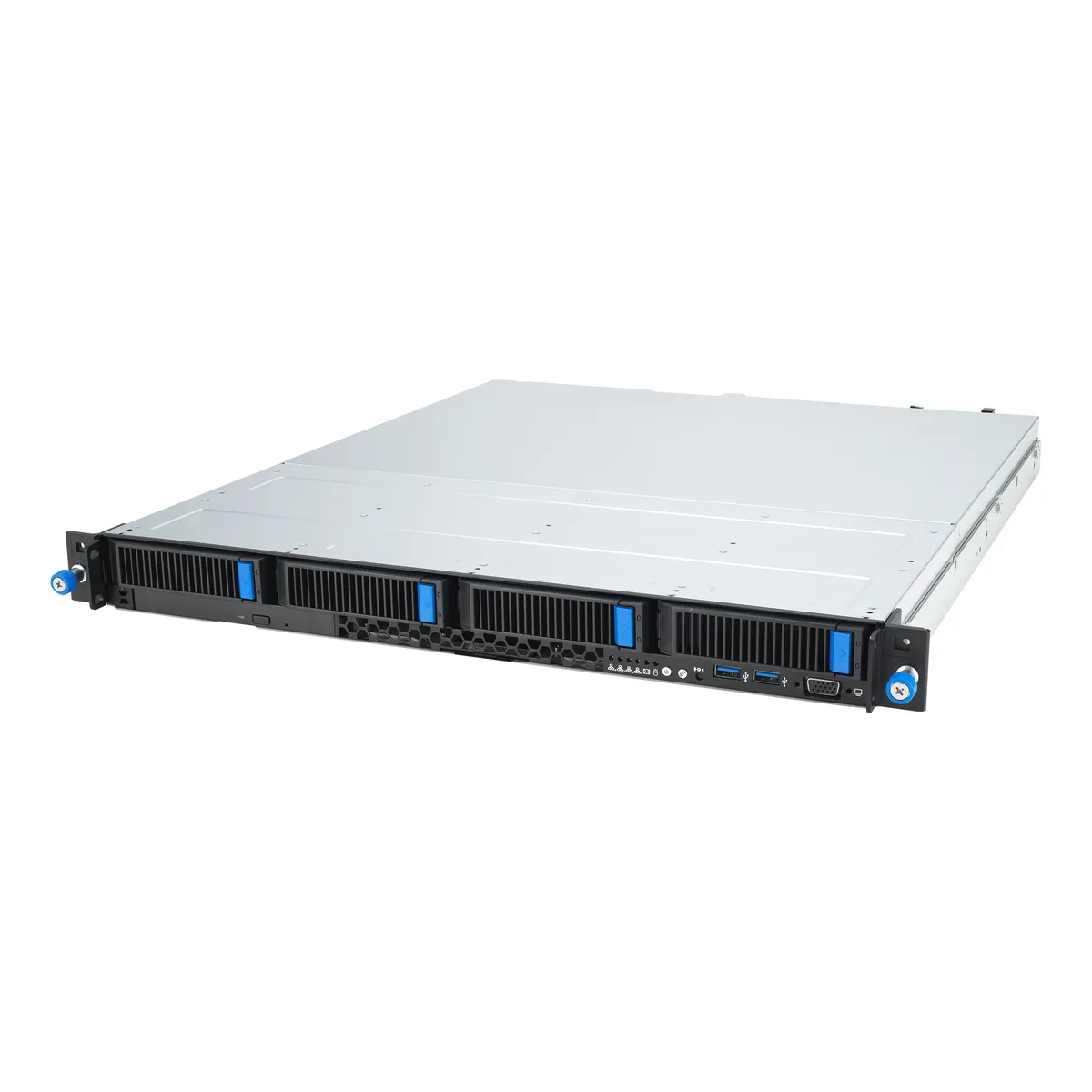ASUS ASUS RS300-E12-RS4-1G4 barebone server 1U 4x DDR5 4x NVMe/SATA 450W redundant PSU — product photo
