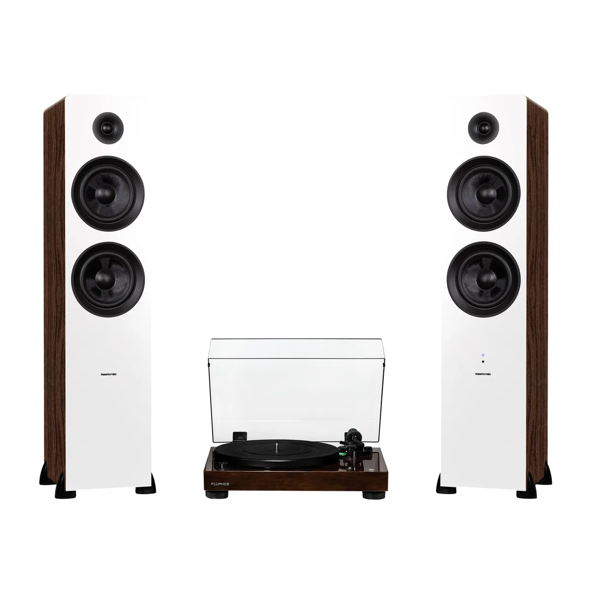Fluance Fluance RT81 Elite Turntable with Ai81 Powered Speakers Walnut White Walnut 150W Bluetooth — product photo