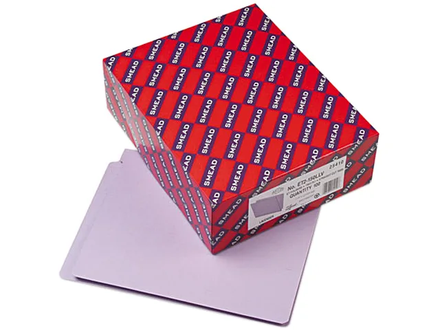 Smead Smead 25410 Lavender End Tab File Folders 100 Box 11 pt Stock — product photo