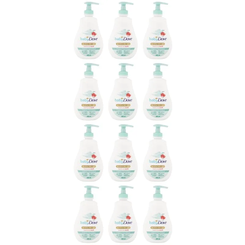 Dove Dove DOVE-BAB-12PK Baby Head to Toe Wash Sensitive Moisture 400 ml 12-pack skin care — product photo